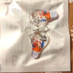 Acrylic Earrings - Be the Light NWT